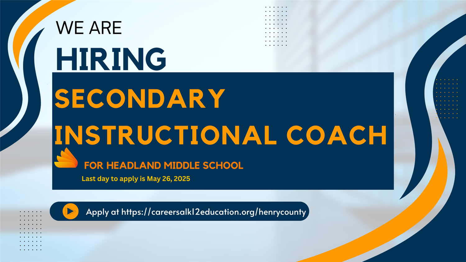 Hiring Secondary Instructional Coach for HMS